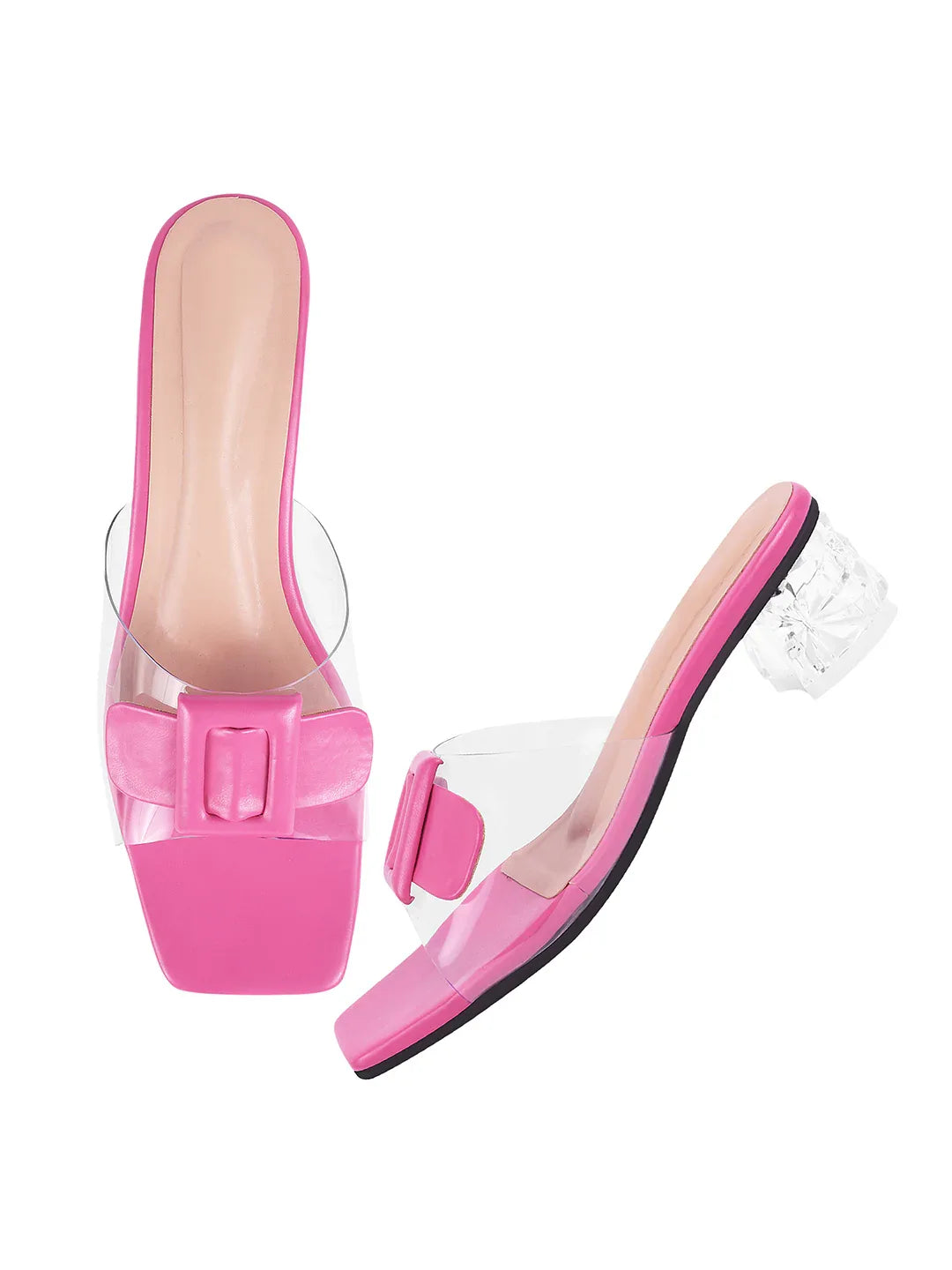 Transparent Bow Detail Heels