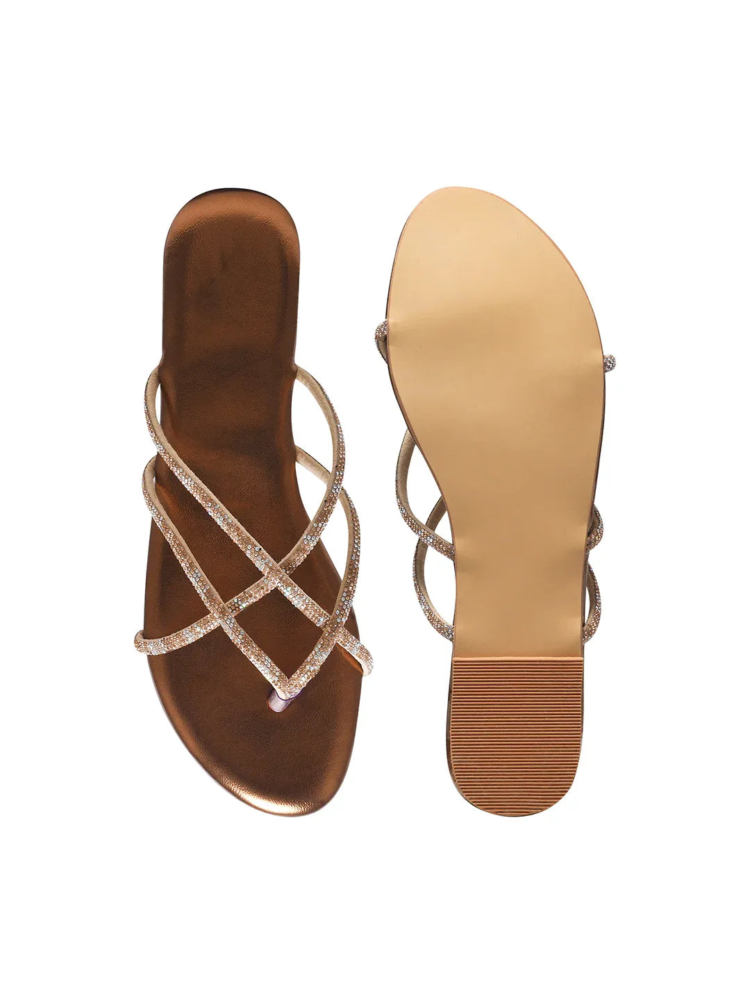 TRYME Cozy Steps Slip on Light Weight Party Flats Sandal For Women & Girls