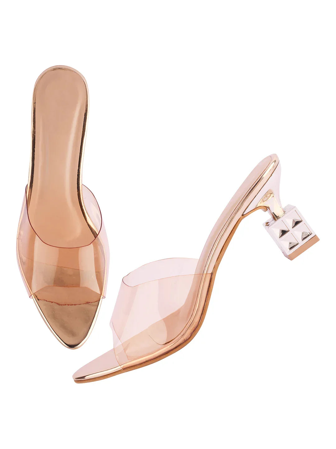 Luxe Studded Block Heel Mules