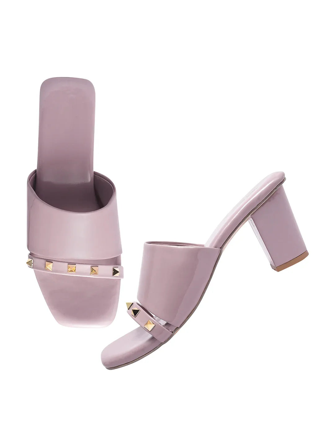 Classic Textured Block Heel Pumps