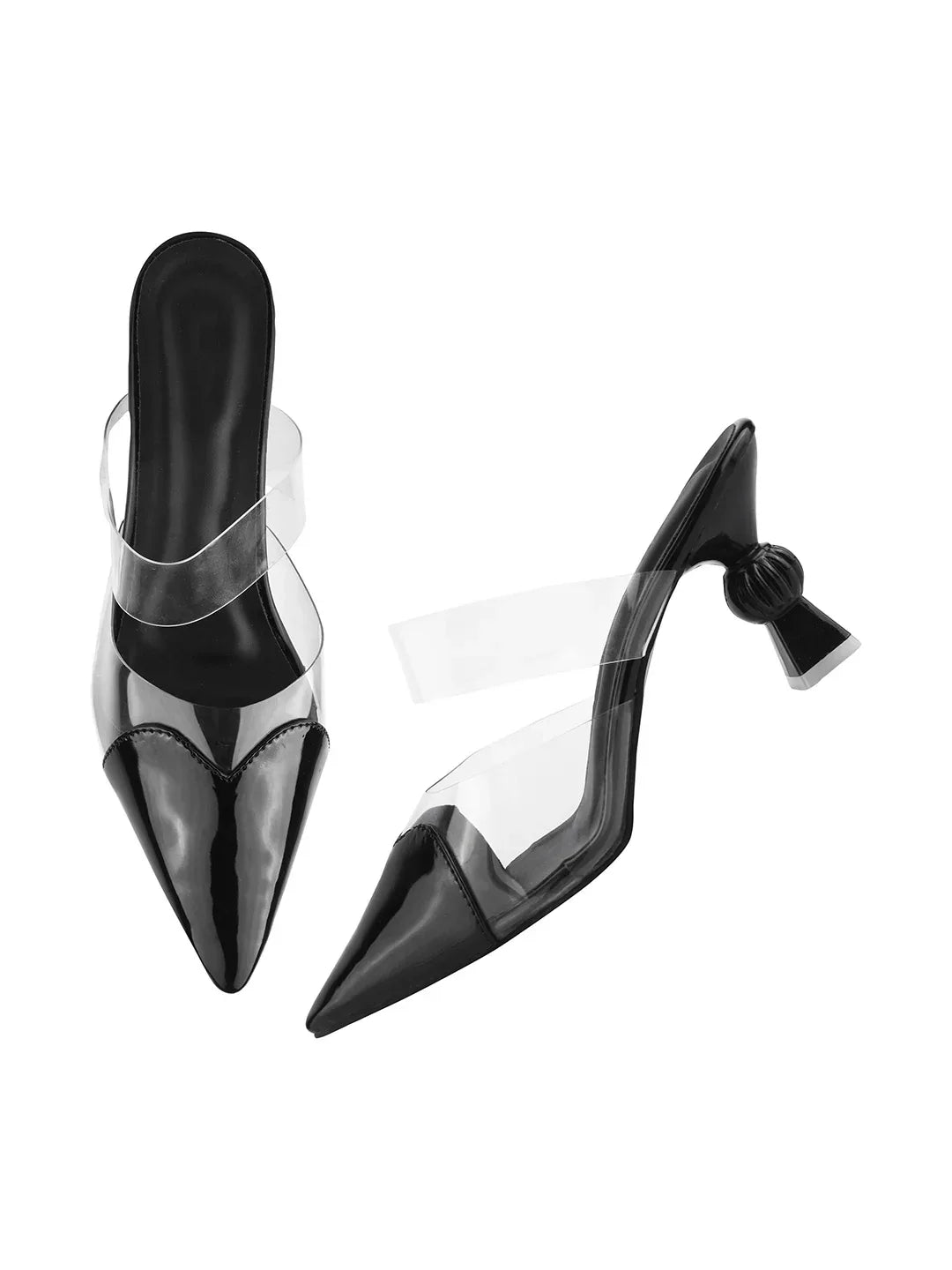 Transparent Strap Statement Heels