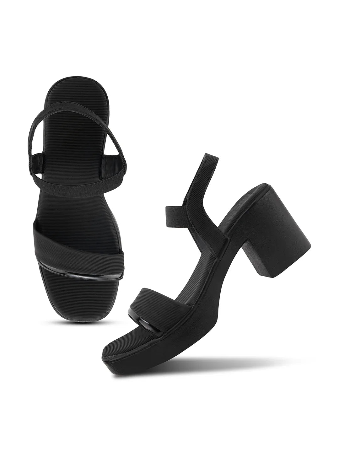 Stylish Open Toe Block Heels
