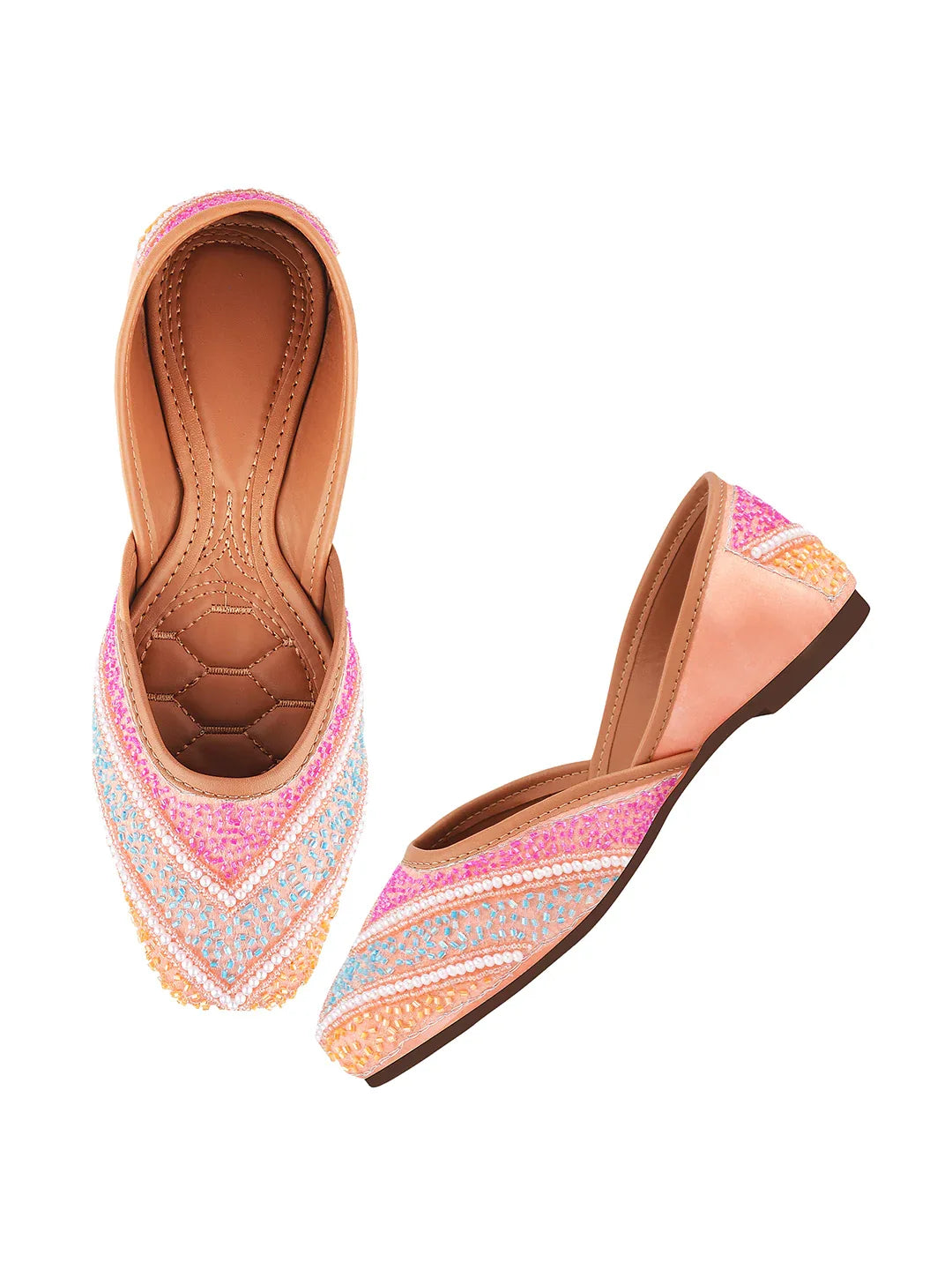 Festive Pastel Work Comfortable Juttis