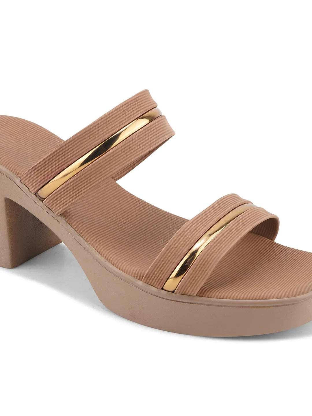 Elegant Open Toe Heeled Sandals with Crystal Accent