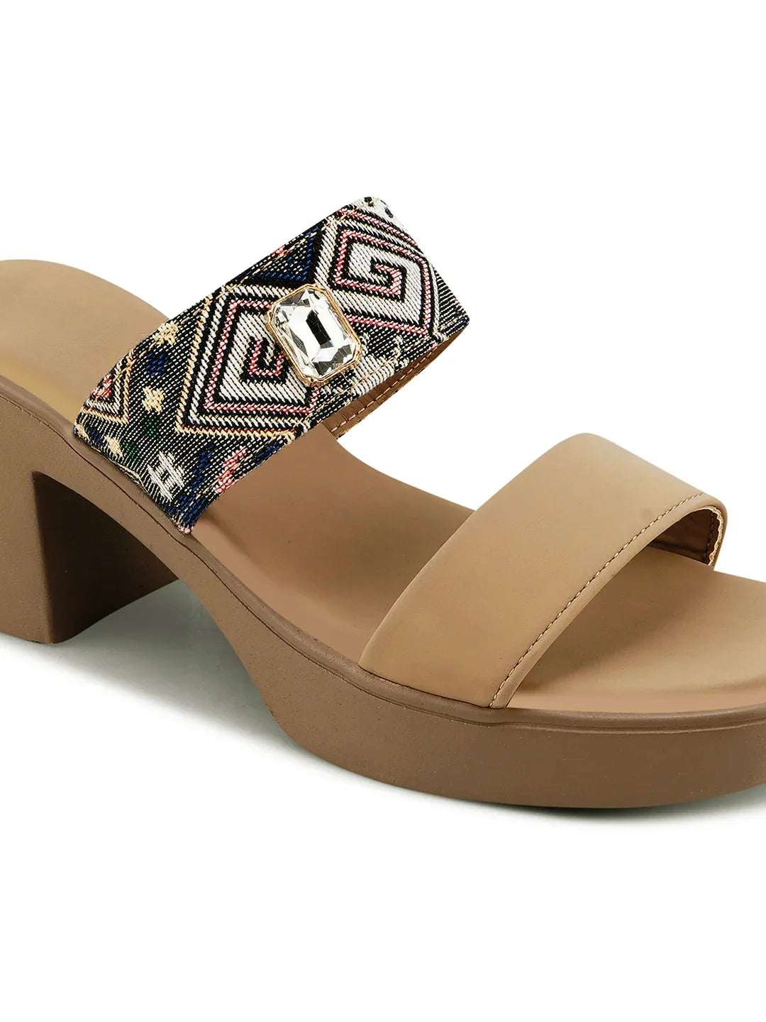 Trendy Slip-On Heeled Sandals