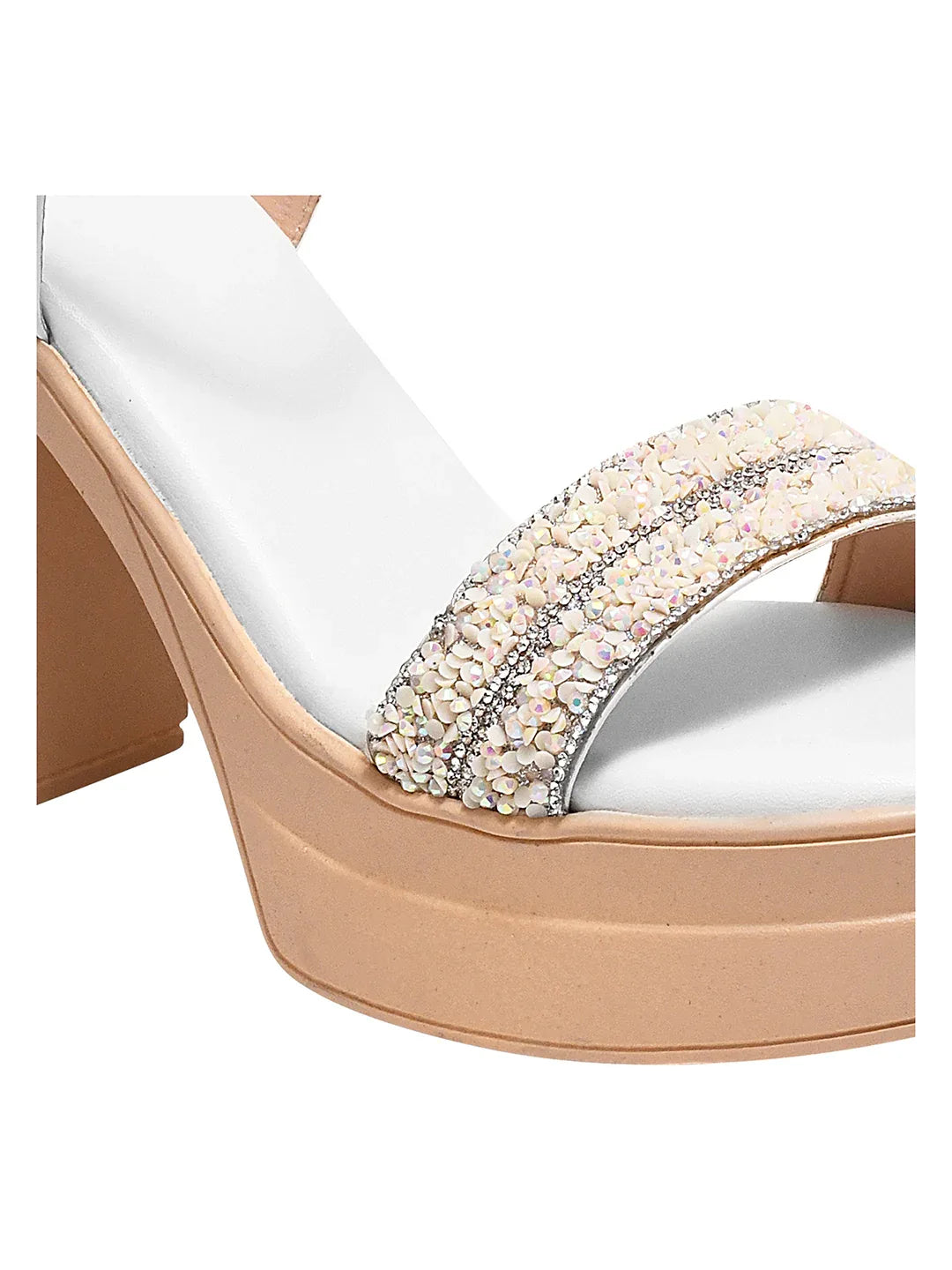 Crystal Edge Ankle Strap Heels