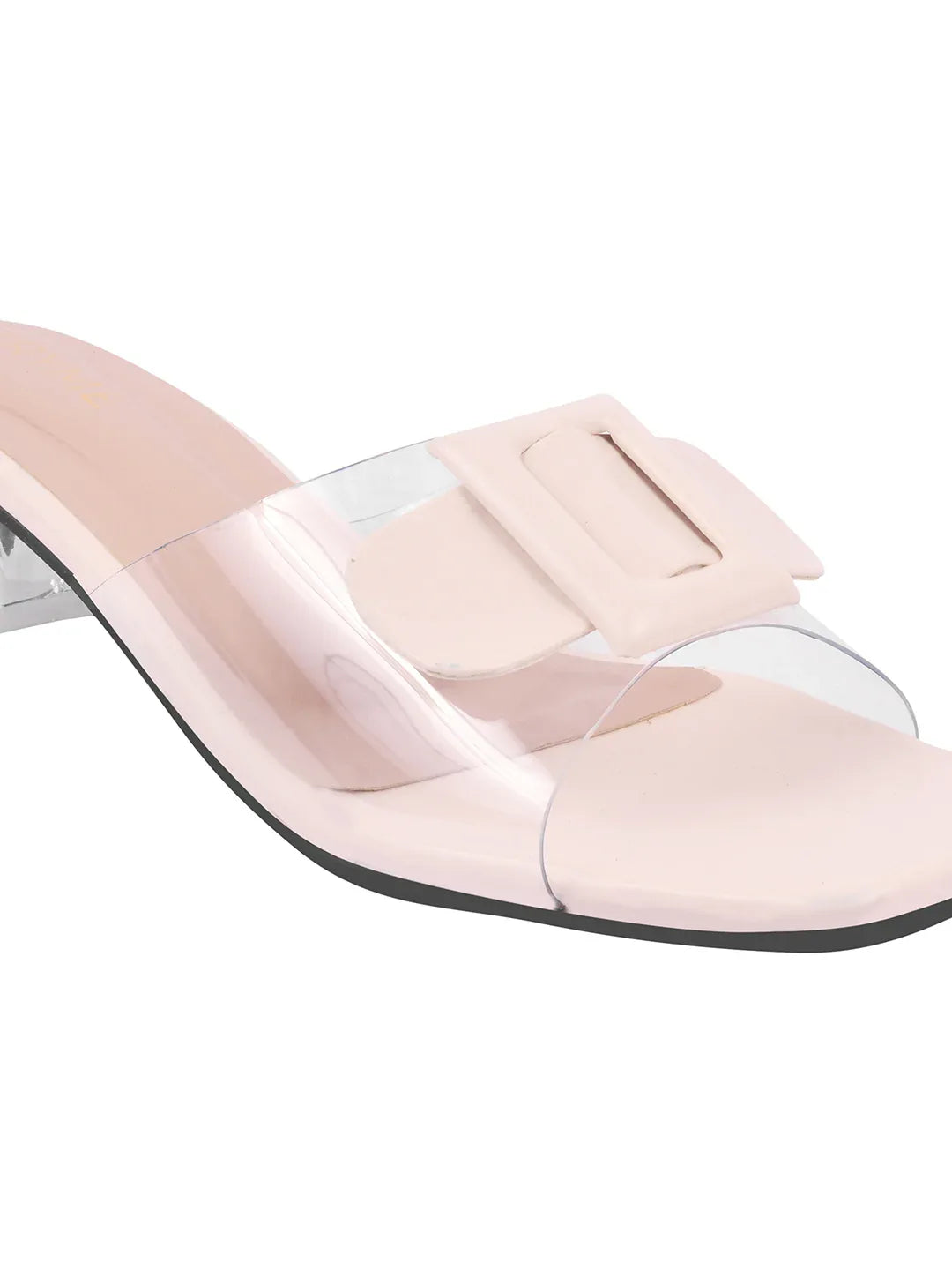 Transparent Bow Detail Heels