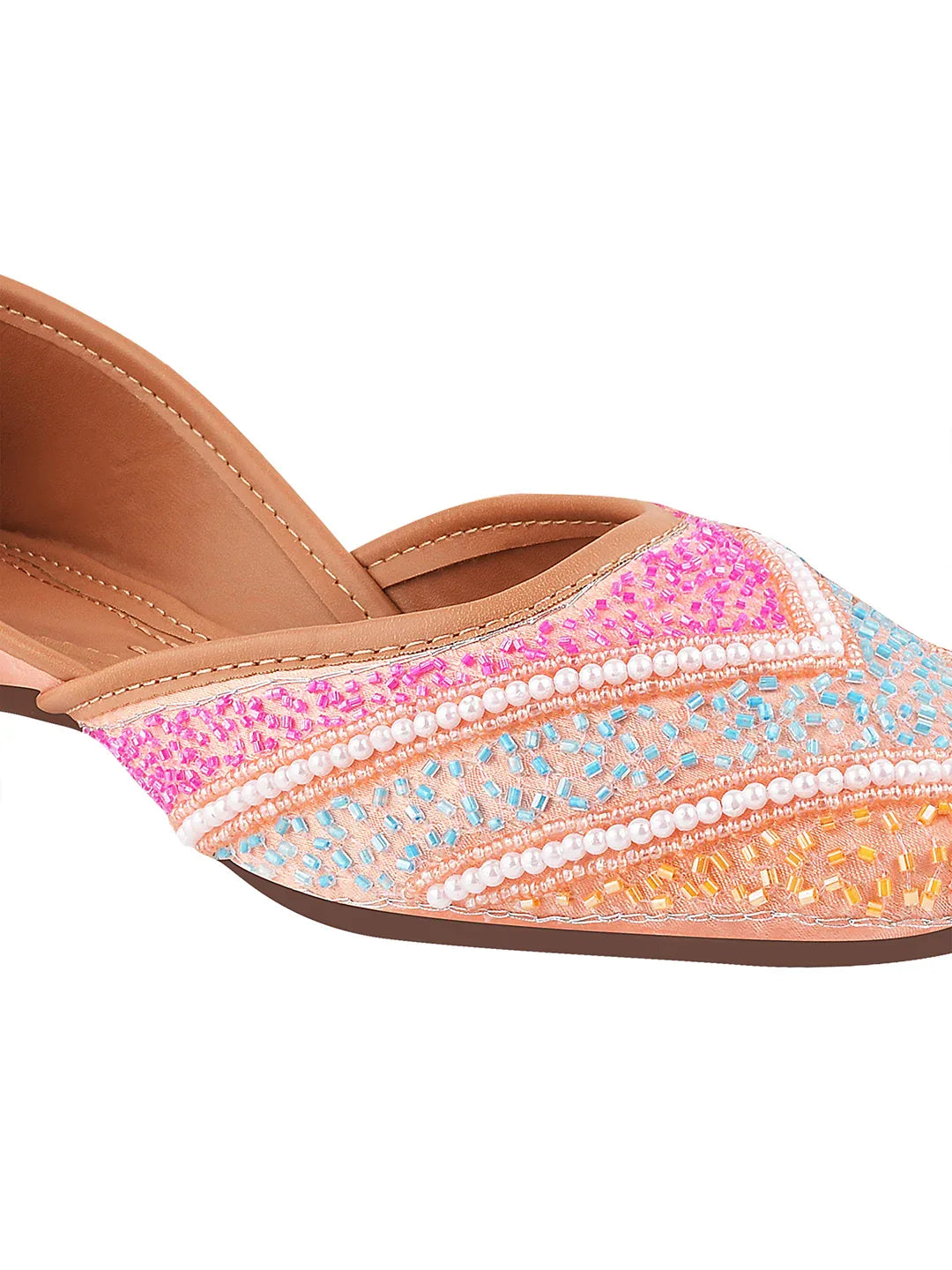 Festive Pastel Work Comfortable Juttis
