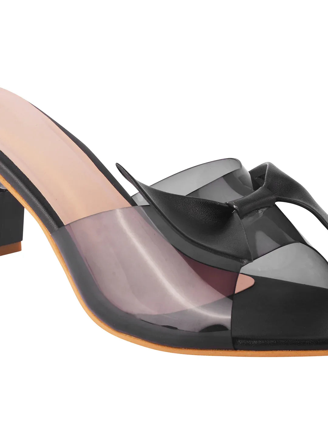 Elegant Bow Transparent Heels