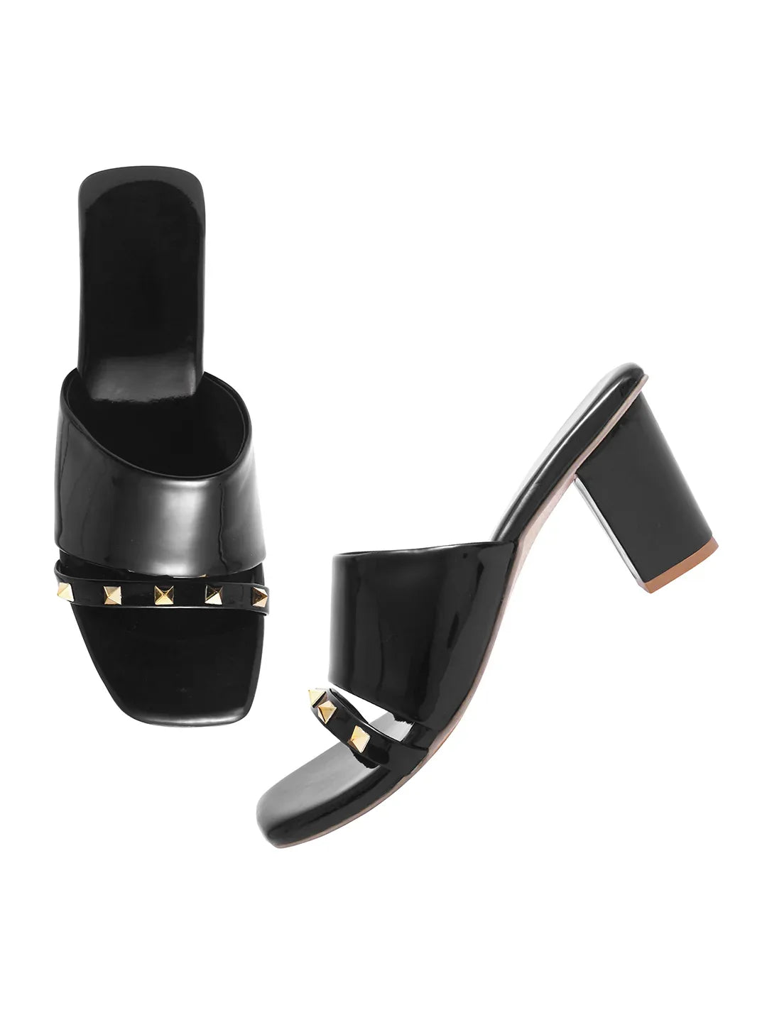 Classic Textured Block Heel Pumps