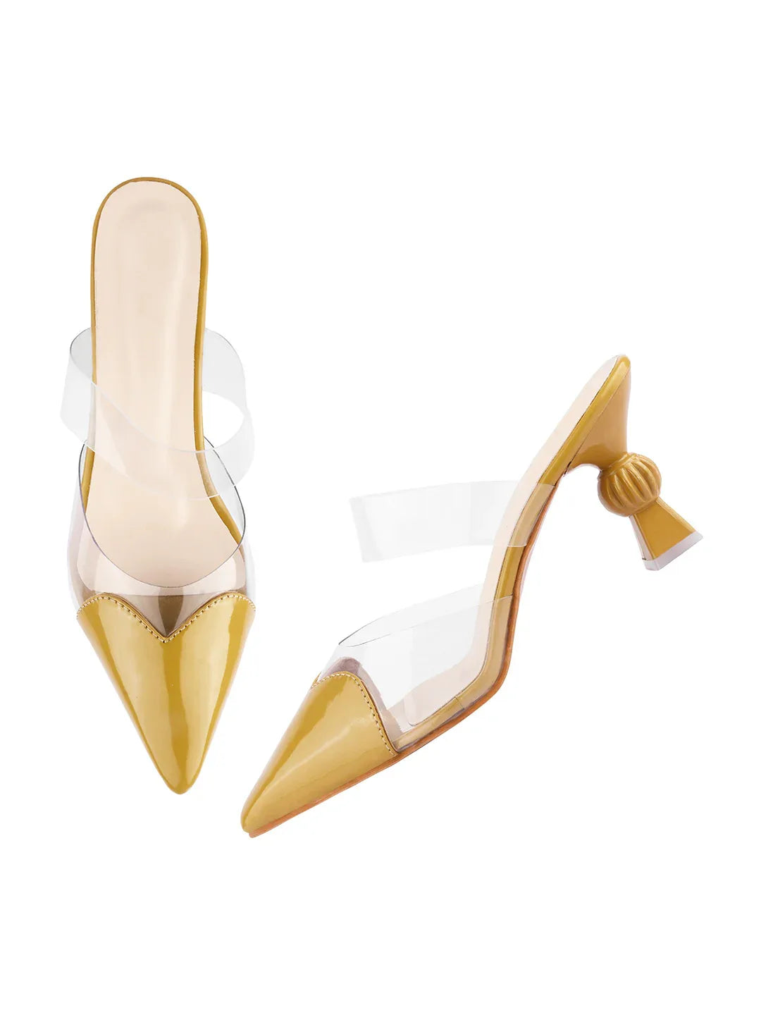 Transparent Strap Statement Heels