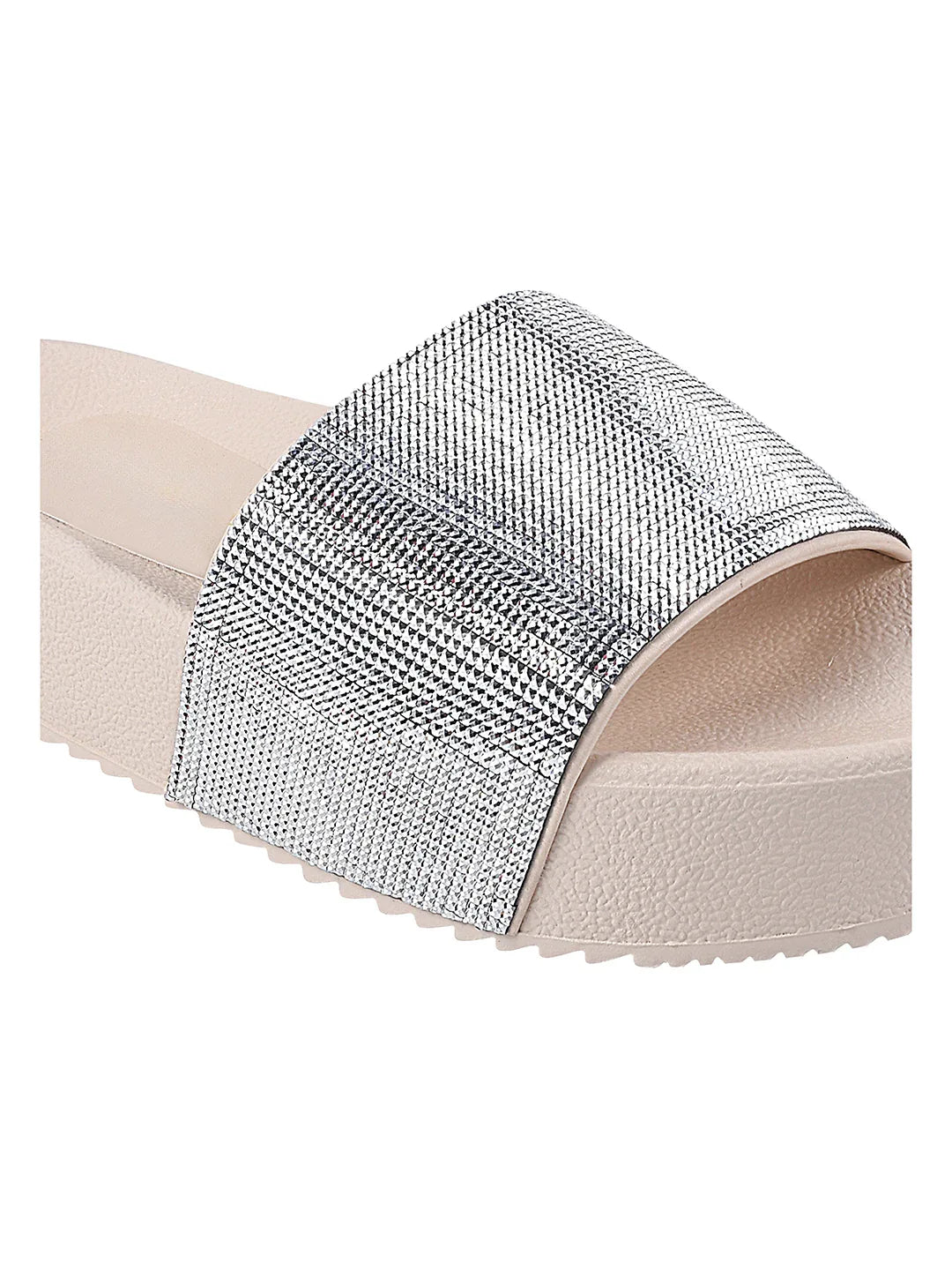 Textured Wide Strap Slides