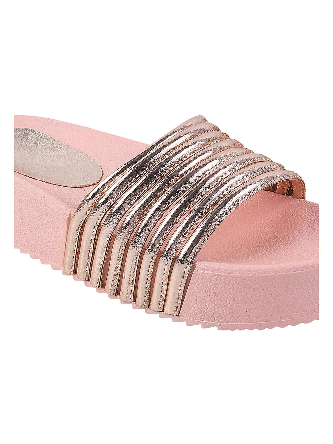 Textured Wide Strap Slides