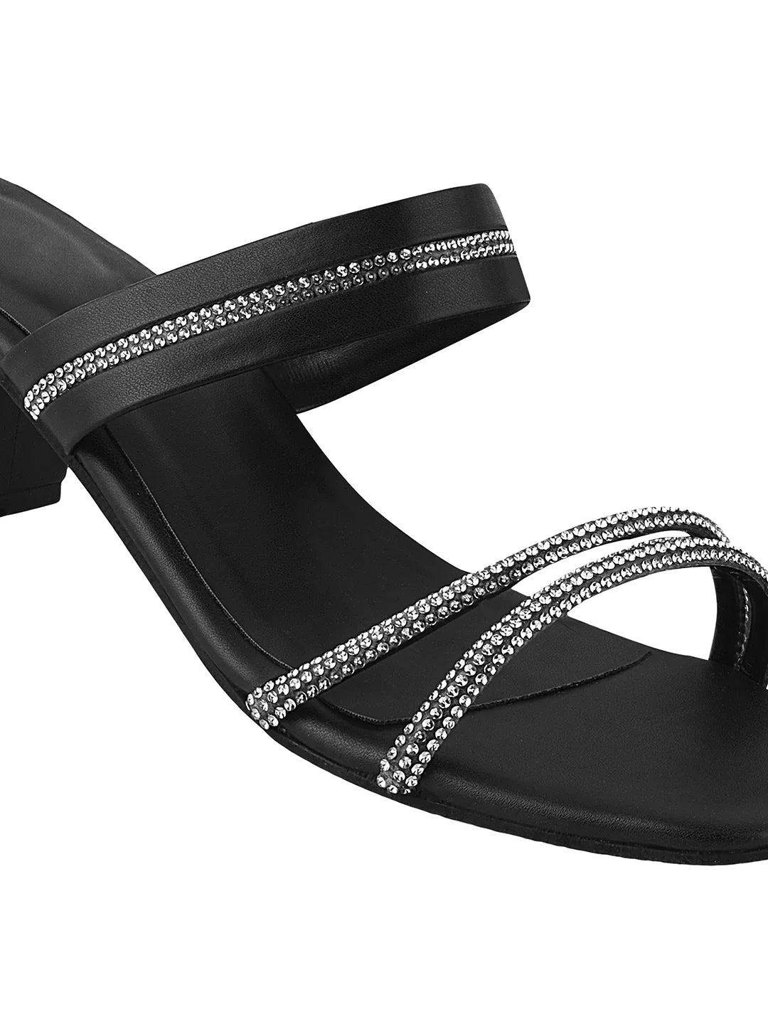 Elegant Shimmer Strap Heels