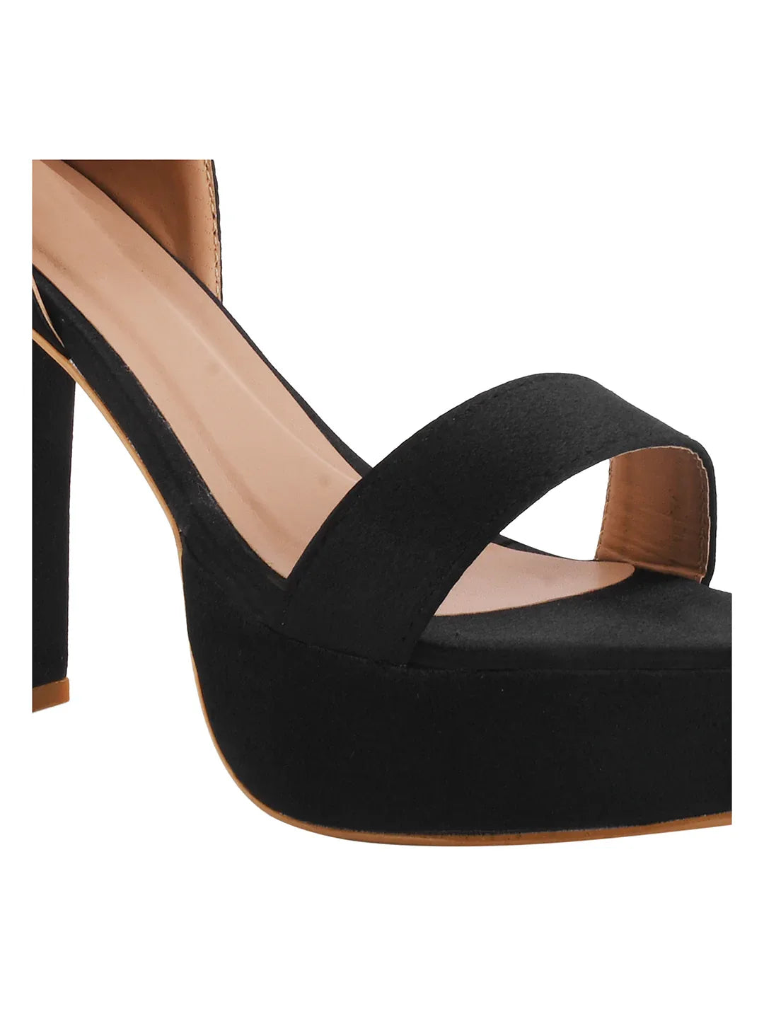 Velvet Edge Ankle-Strap Heels