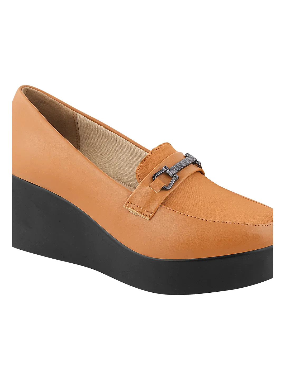 Smart Casual Low Platform Wedge Loafers