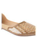TRYME Ethnic Women's Stone Pearl Embellished Juttis
