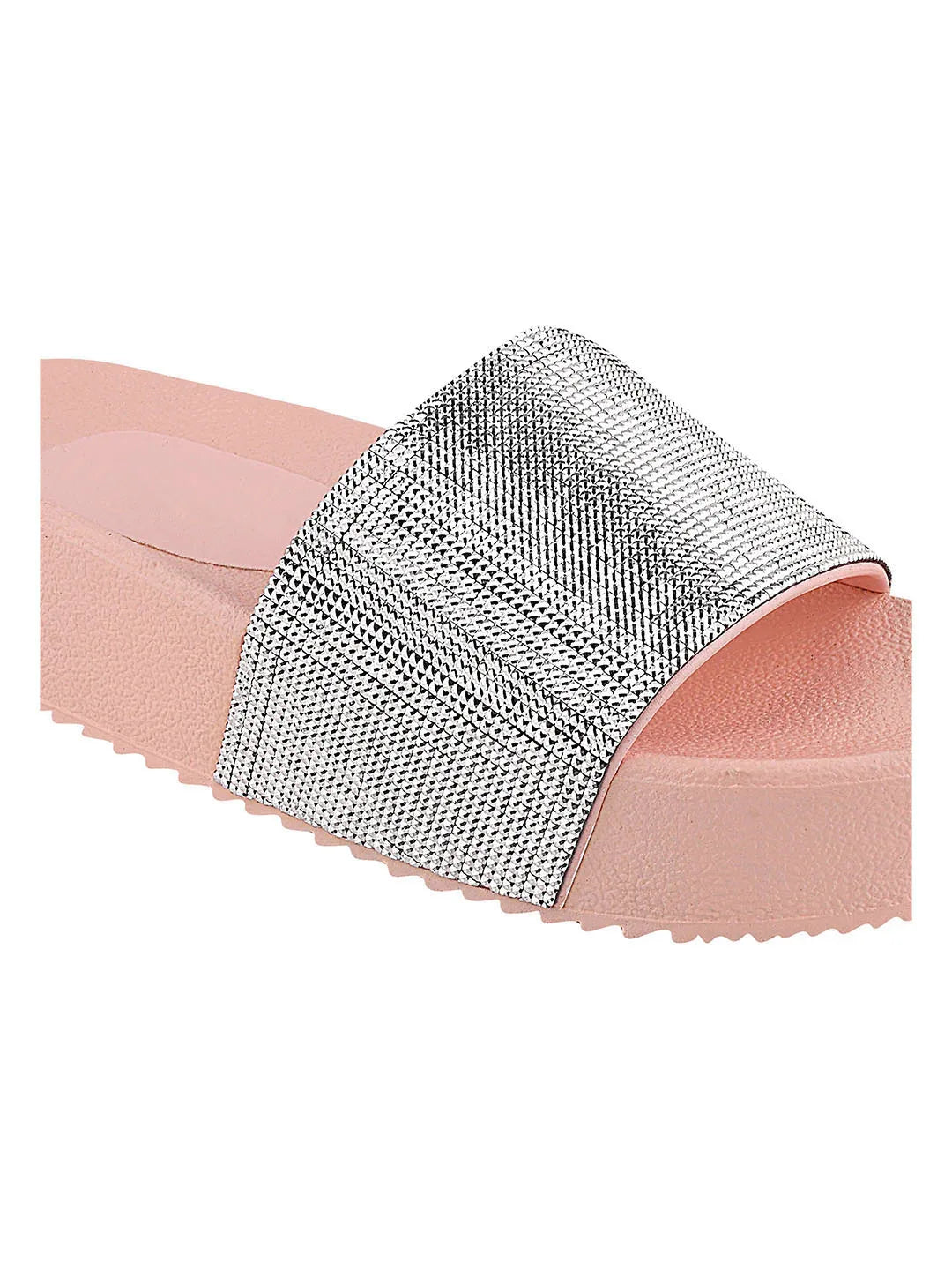 Textured Wide Strap Slides