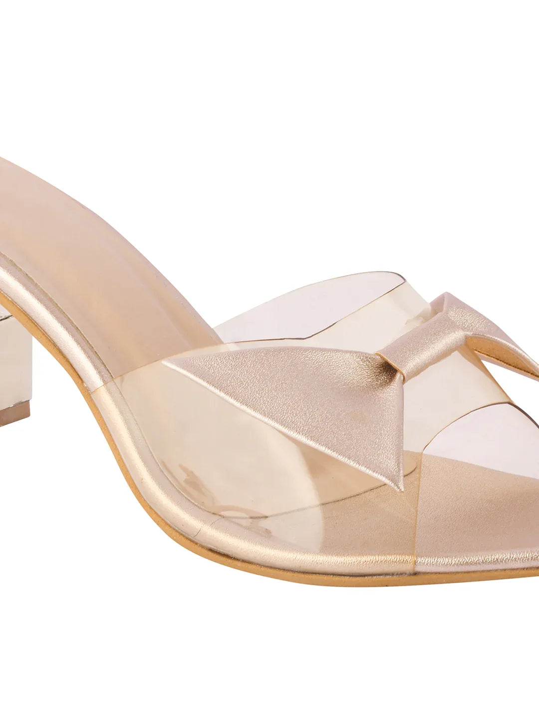 Elegant Bow Transparent Heels