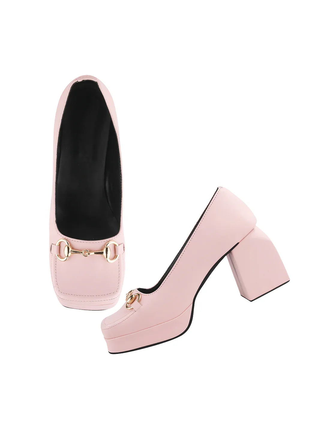 Classic Charm Block Heel Pumps