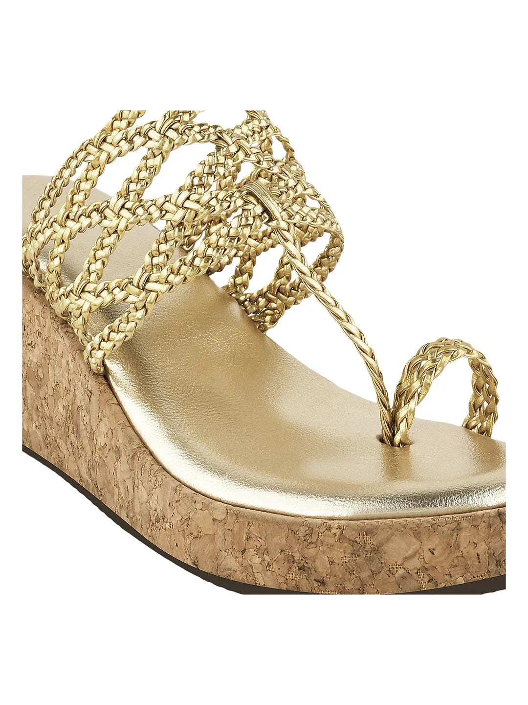 Braided Comfort Cork Wedges