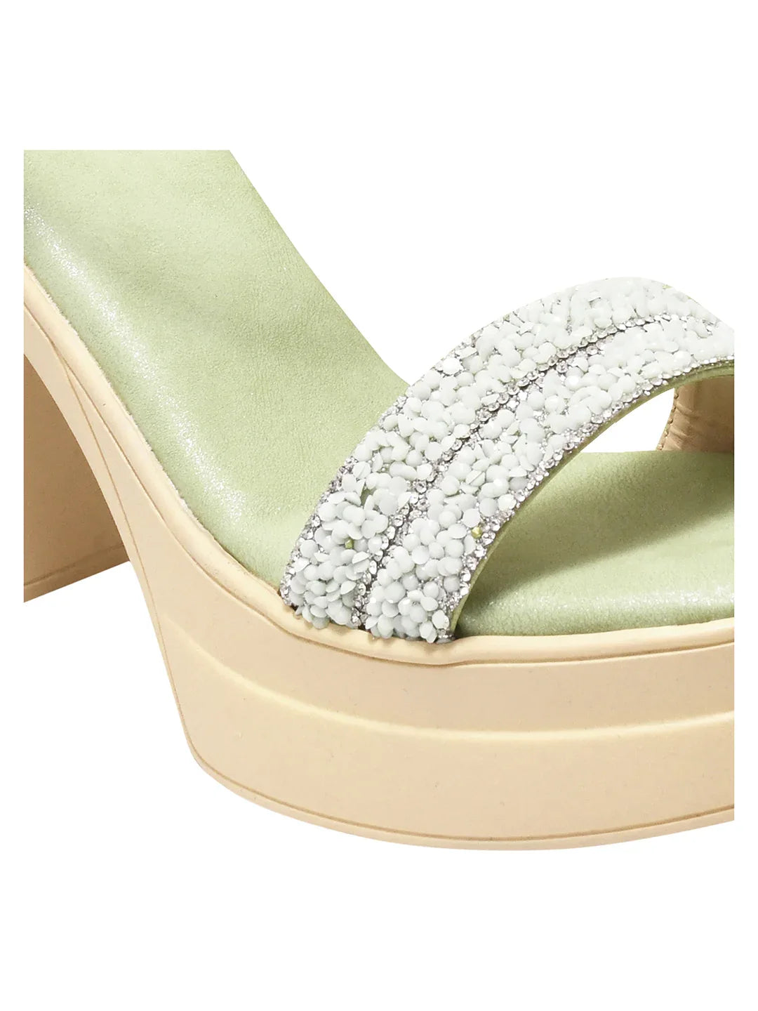 Crystal Edge Ankle Strap Heels