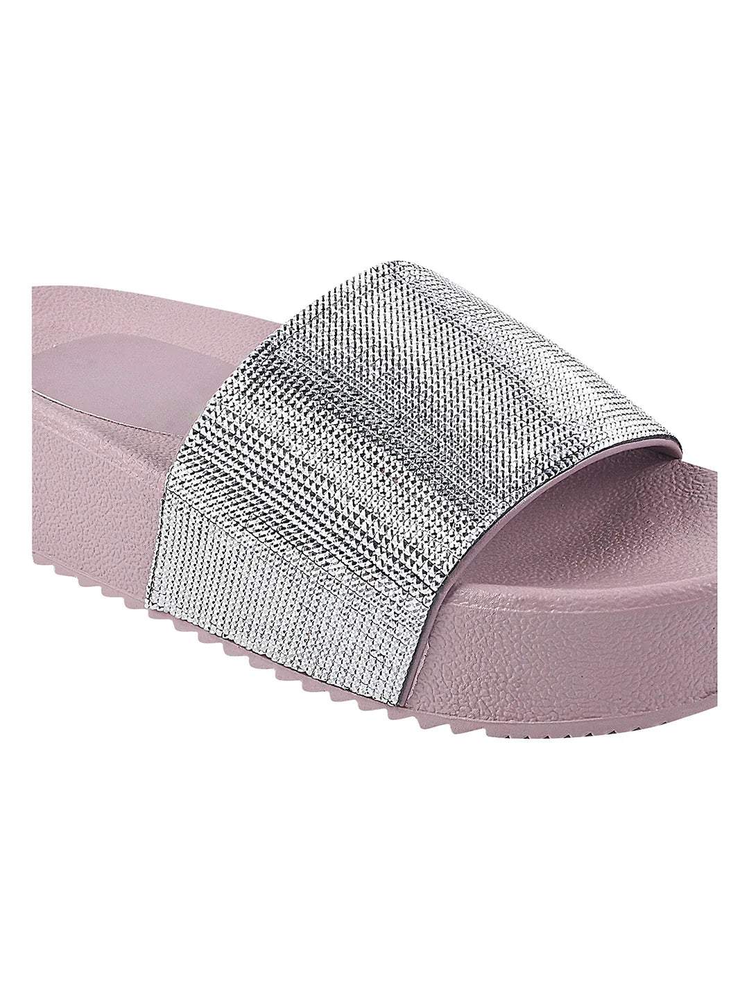 Textured Wide Strap Slides