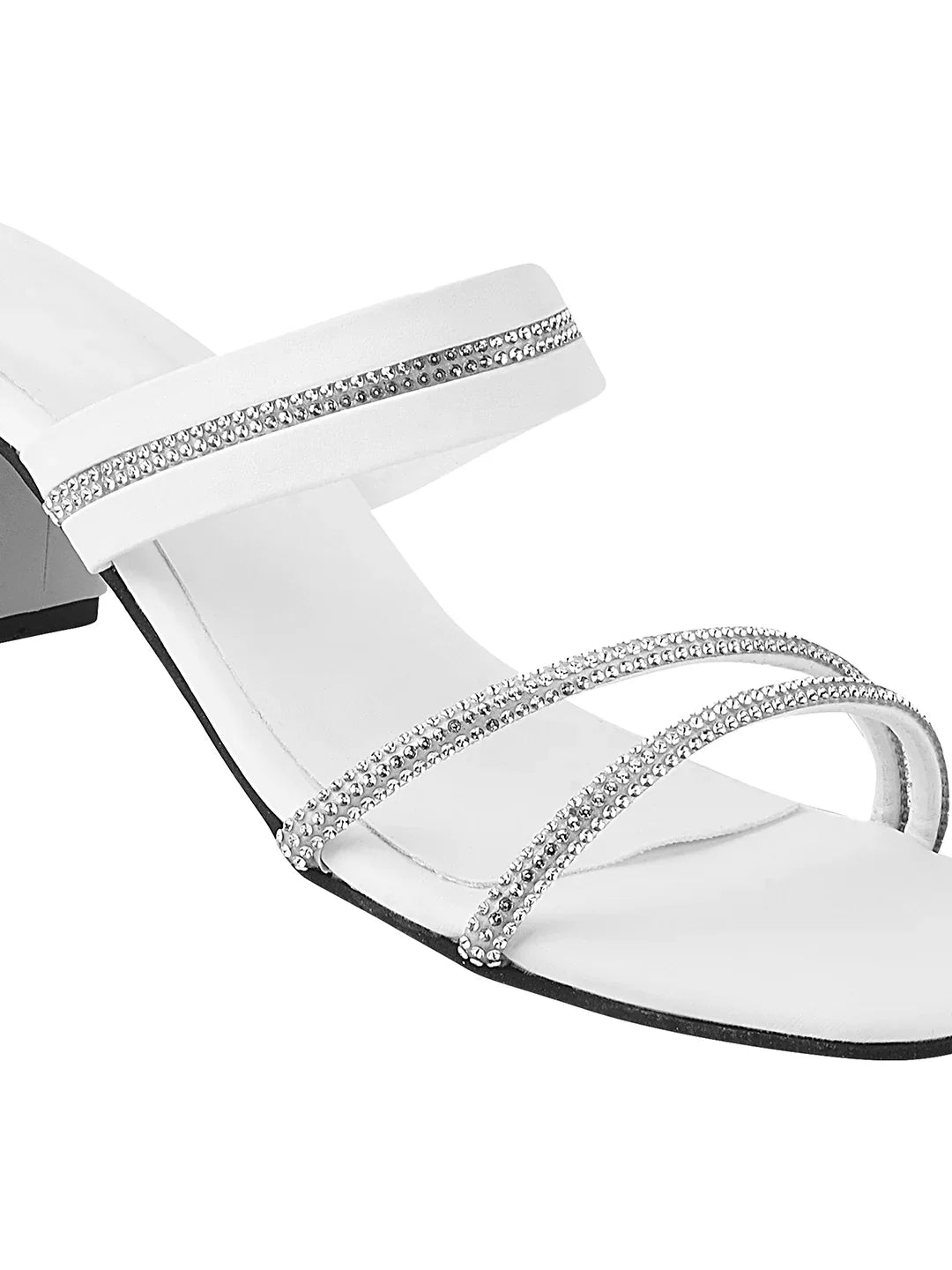 Elegant Shimmer Strap Heels