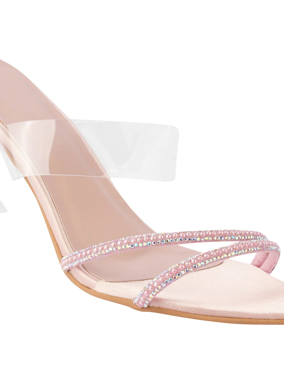 Elegant Pointed Toe Transparent Heels
