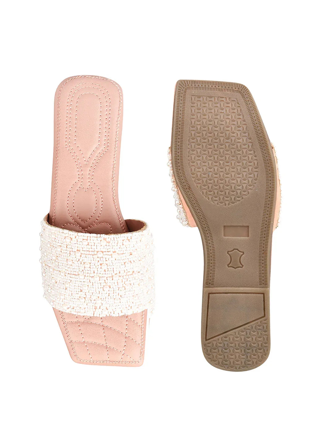 Elegant Beaded Slip-On Flats