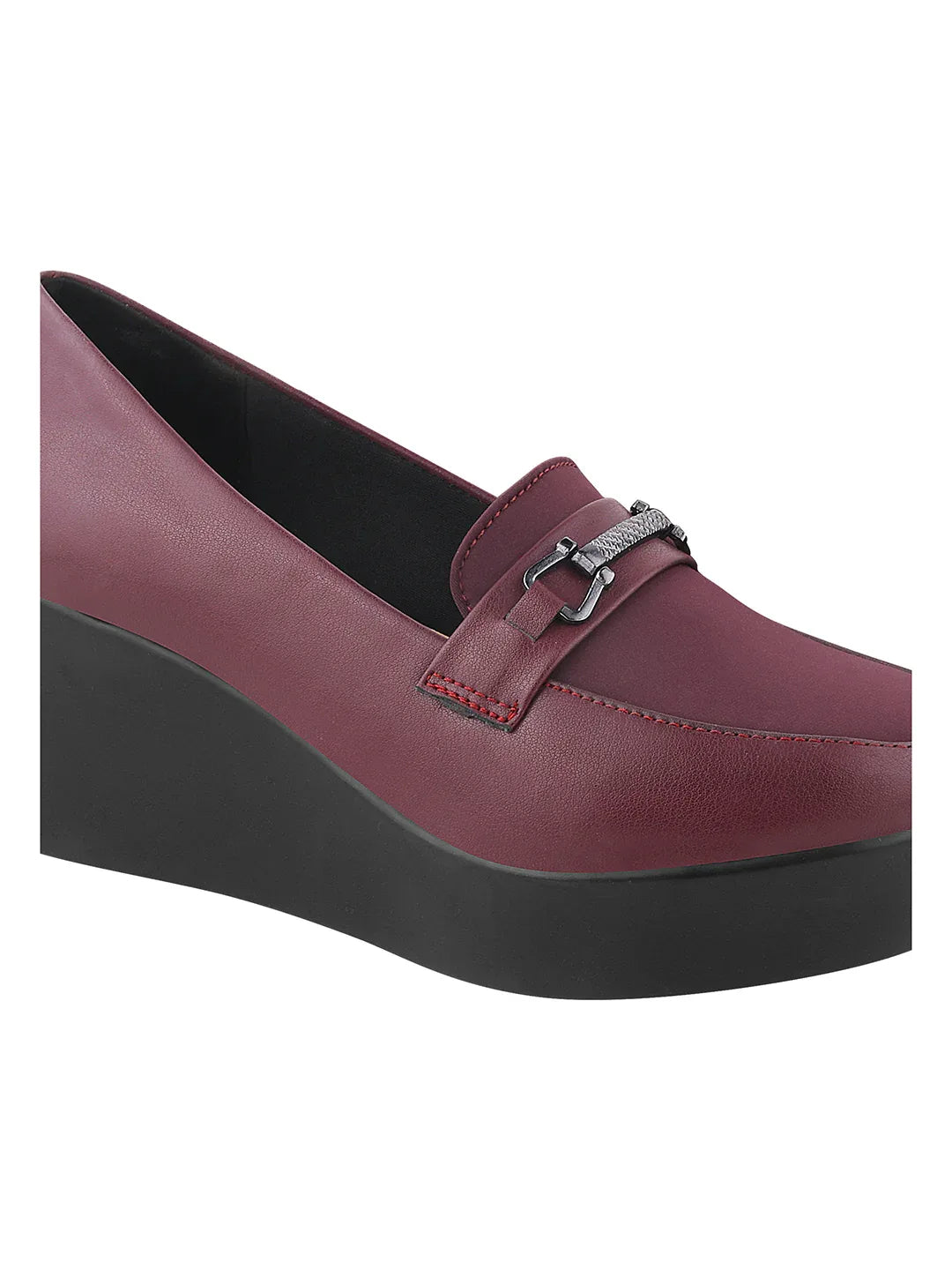 Smart Casual Low Platform Wedge Loafers