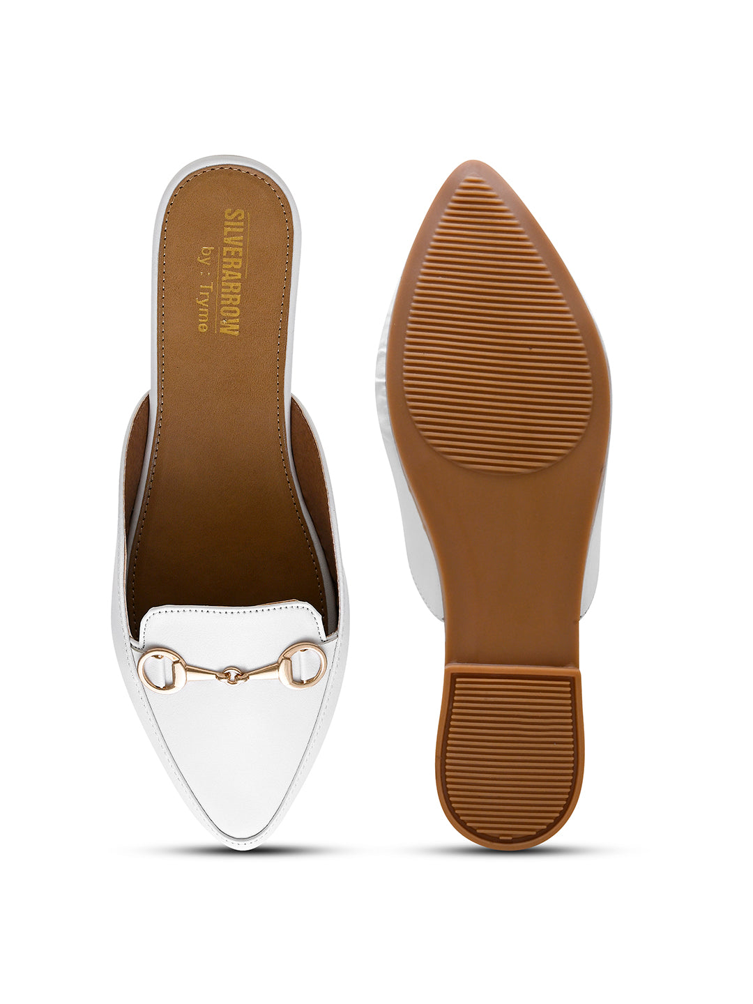 Classic Pointed Toe Mule with Metal Horsebit Detail
