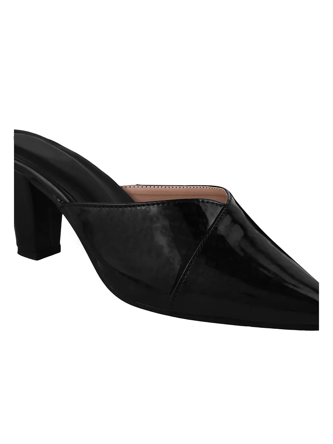 Classic Pointed-Toe Block Heel Mules