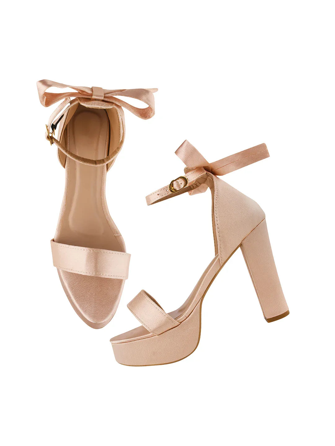 Velvet Edge Ankle-Strap Heels