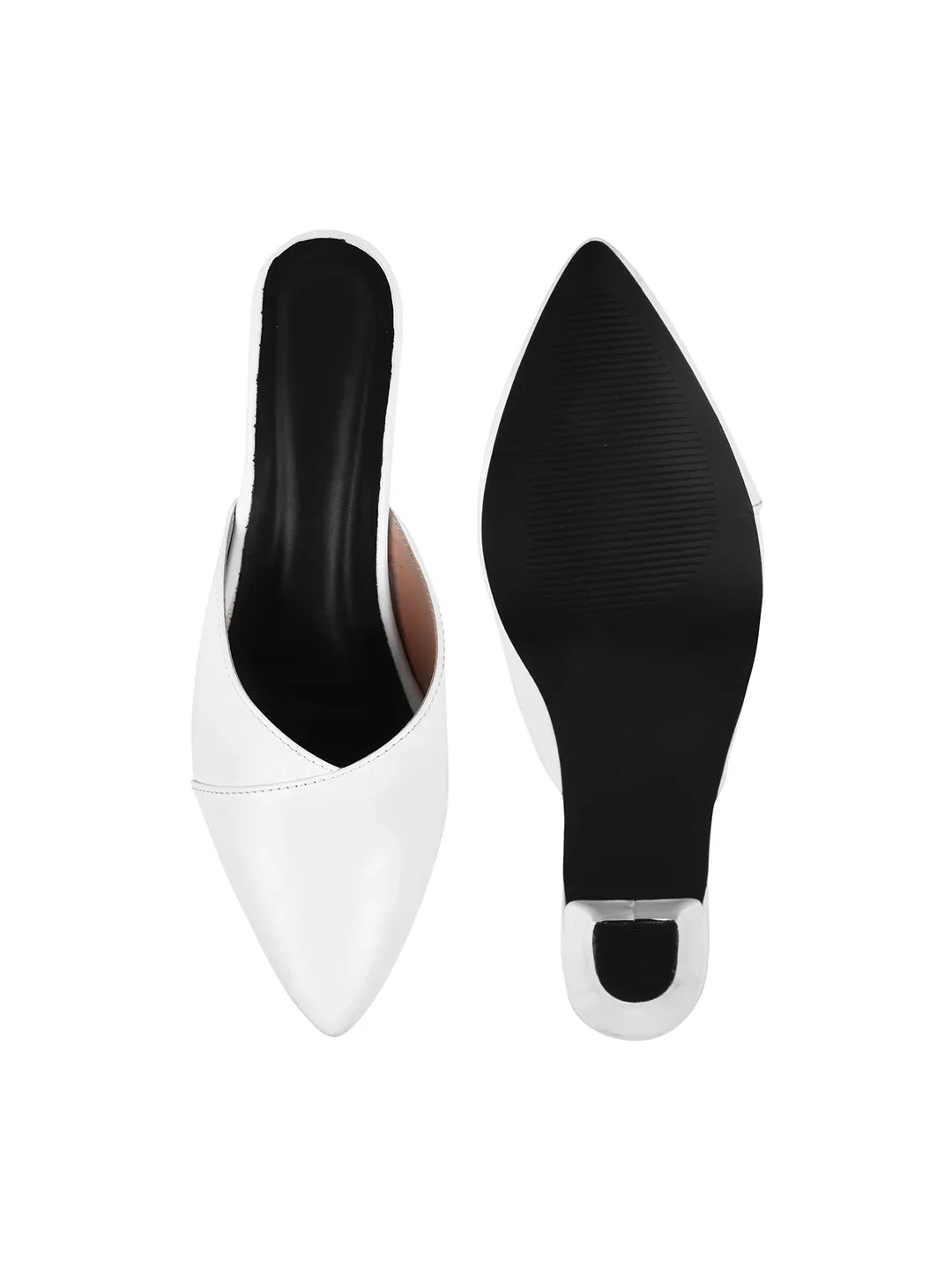 Classic Pointed-Toe Block Heel Mules