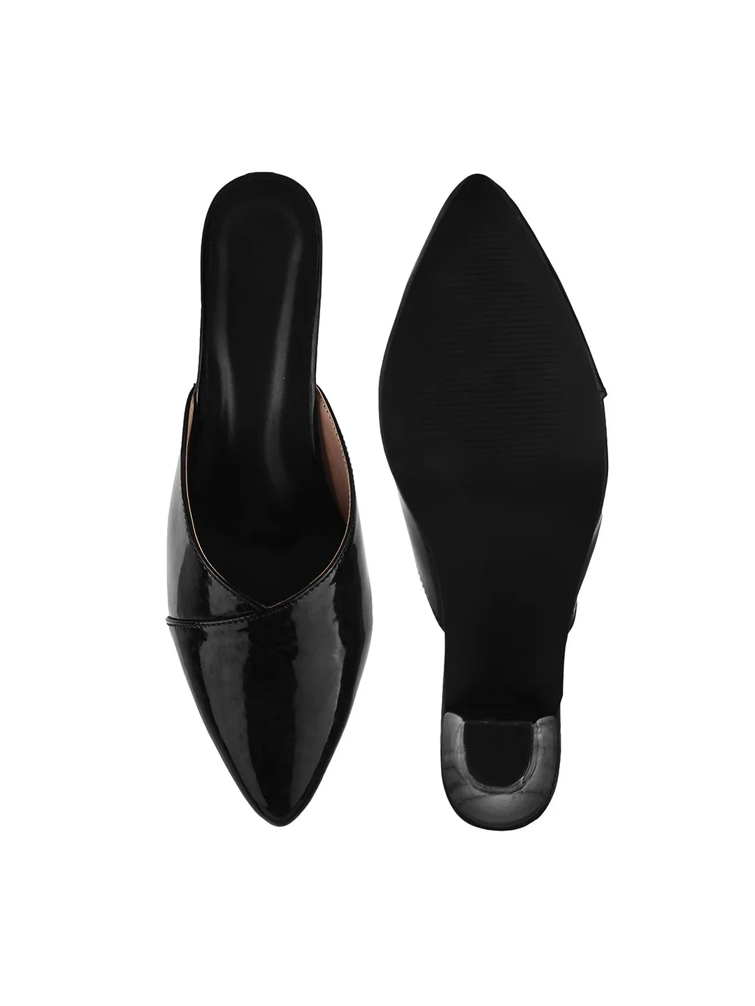 Classic Pointed-Toe Block Heel Mules