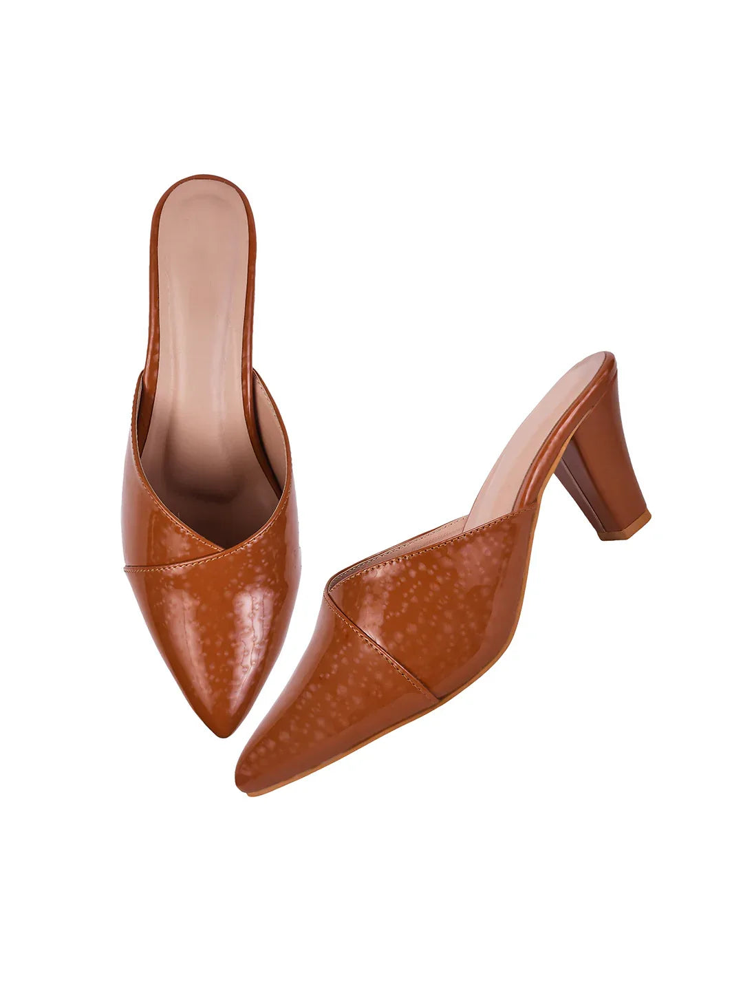 Classic Pointed-Toe Block Heel Mules