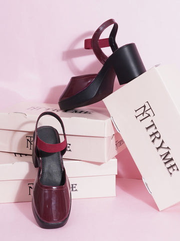 Trendy Open Toe Backstrap Block Heel Sandals