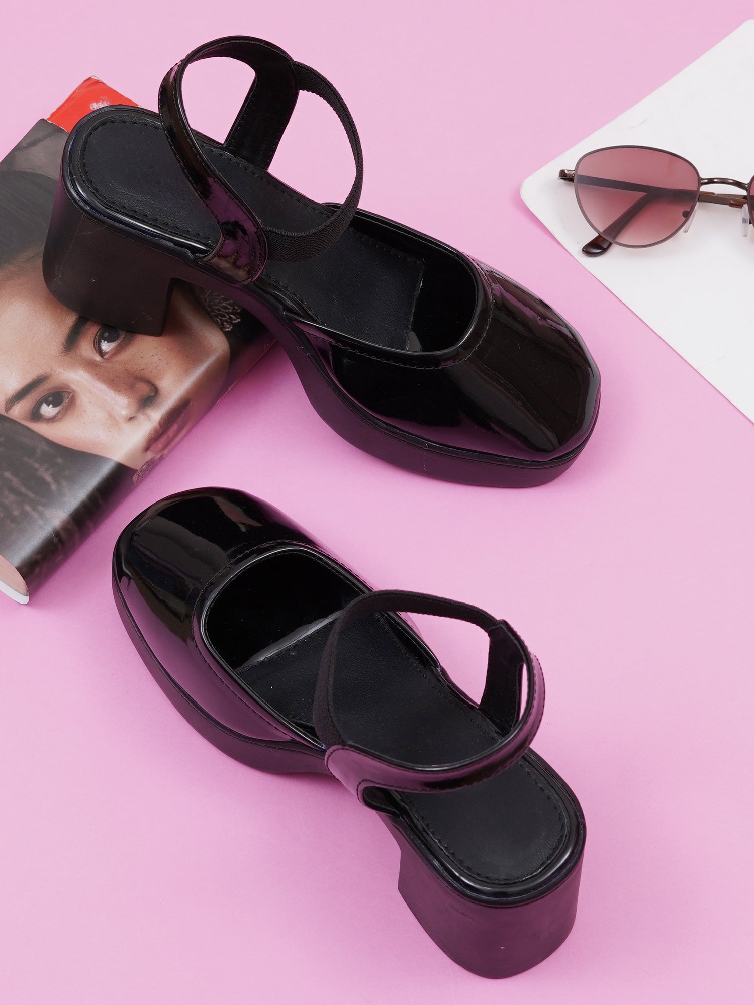 Trendy Open Toe Backstrap Block Heel Sandals
