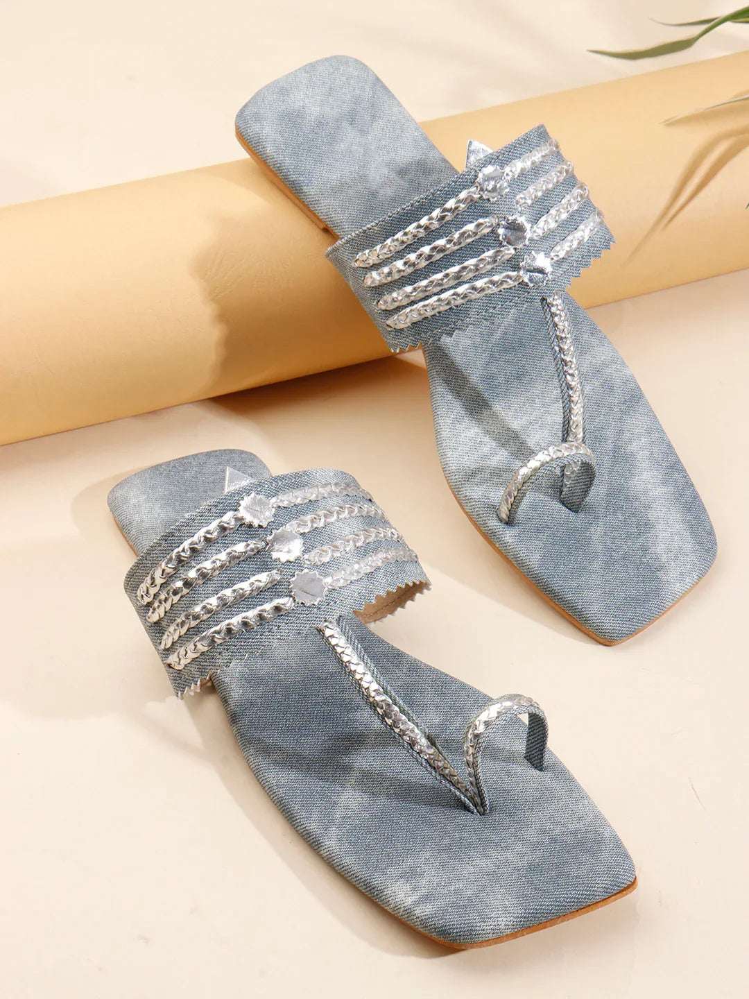 Ethnic Chain Detail Flats