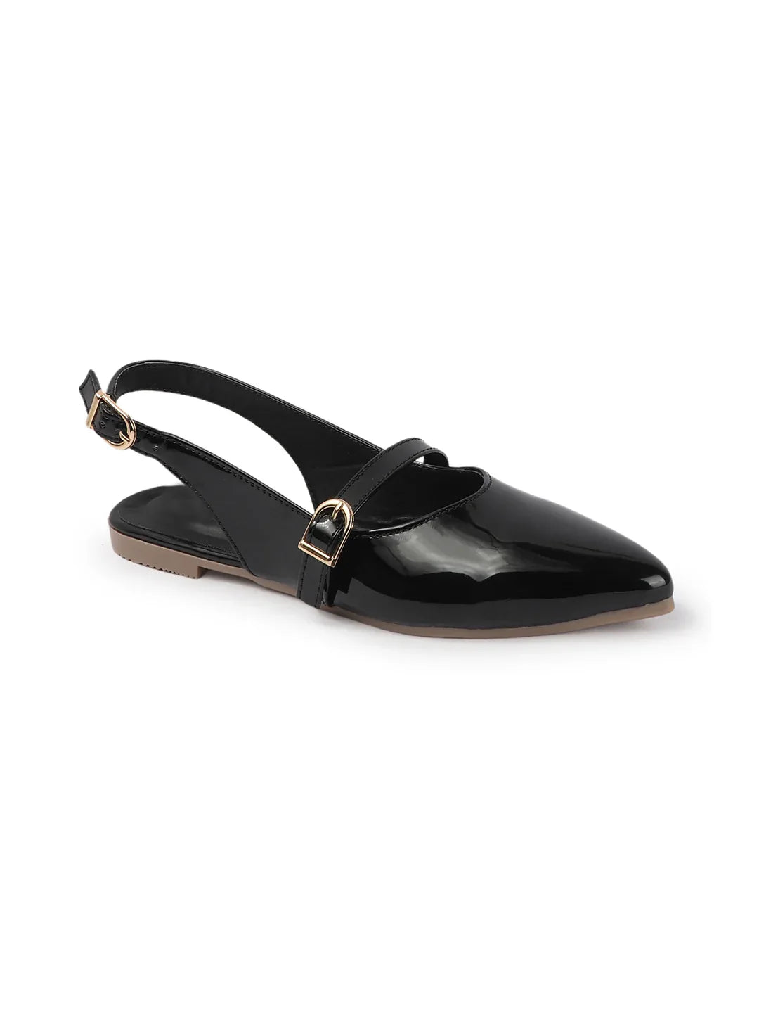 Classic Glossy Flat Mule Sandals