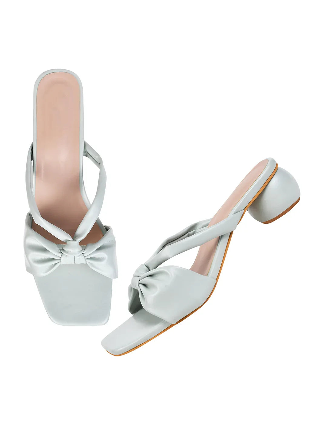 Elegant Knot Strap Block Heels