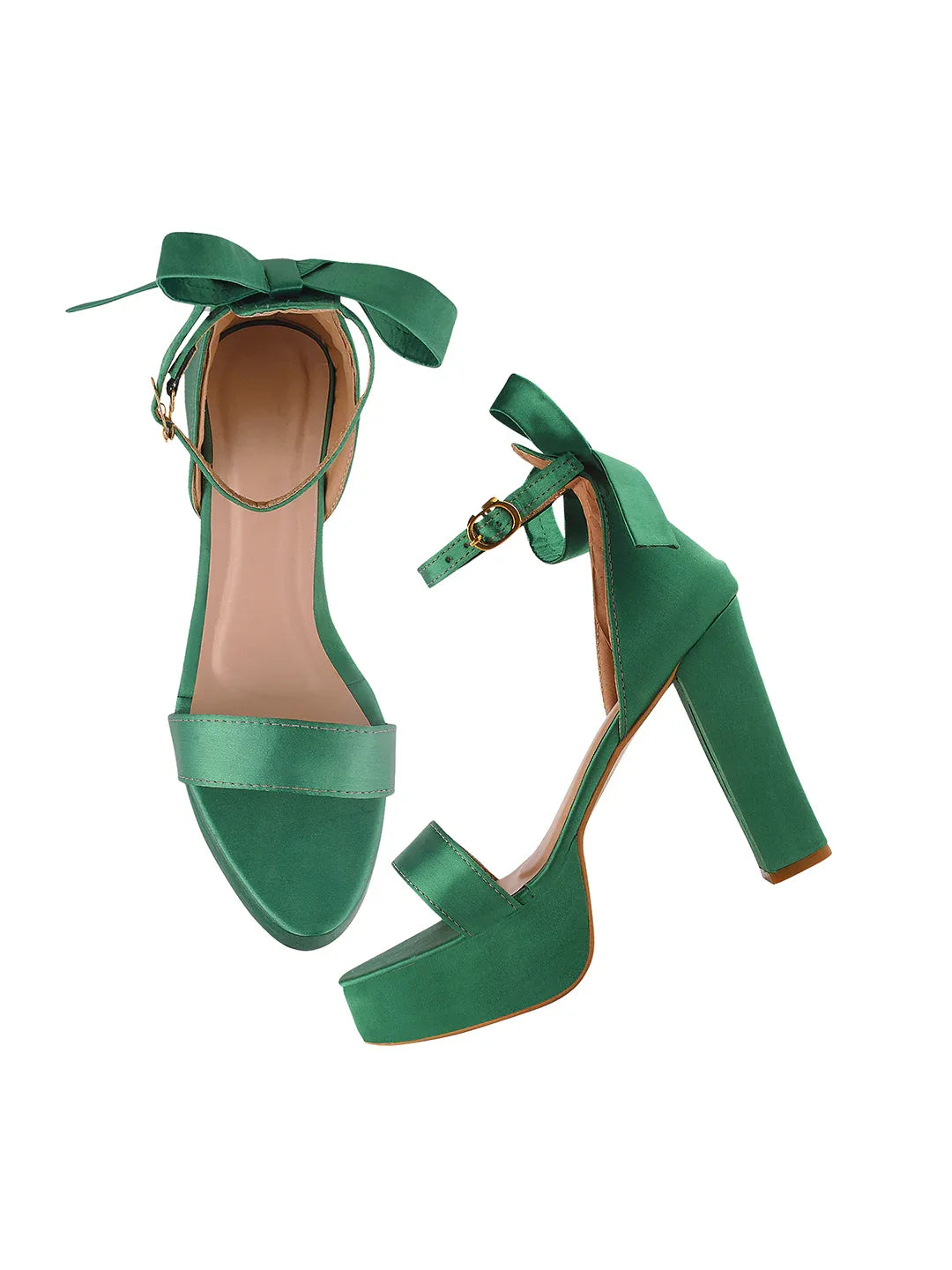 Velvet Edge Ankle-Strap Heels