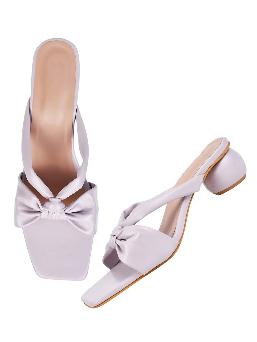 Elegant Knot Strap Block Heels