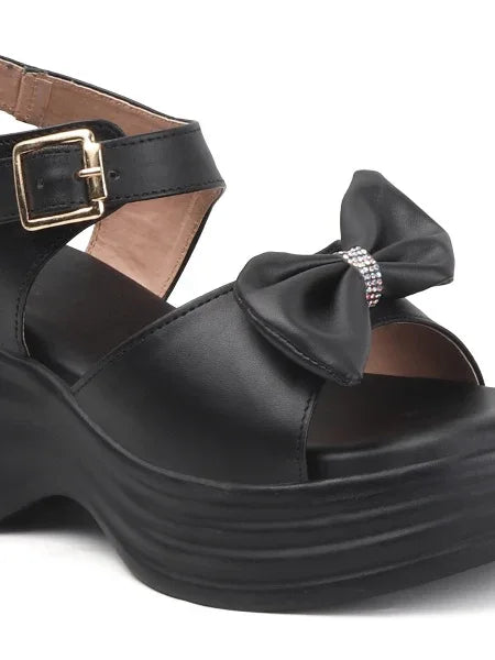 Modern Bow-Detail Casual Sandals