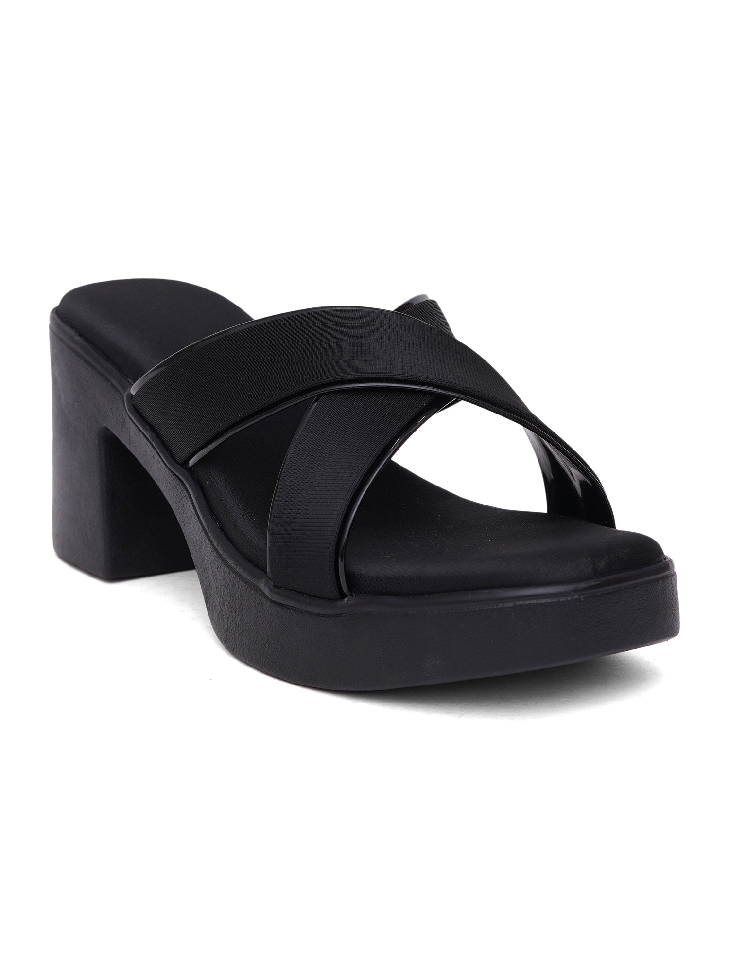 Stylish Cross-Strap Block Heel Sandals