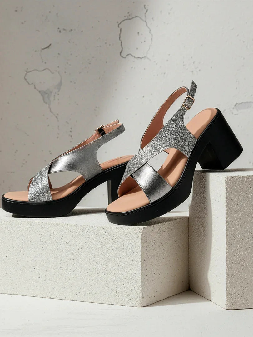 Party-Ready Sparkle Block Heels