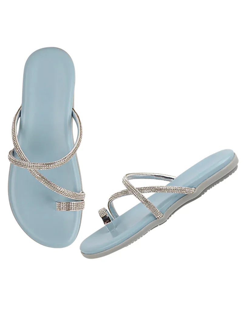 Shimmer Line Slip-On Flats
