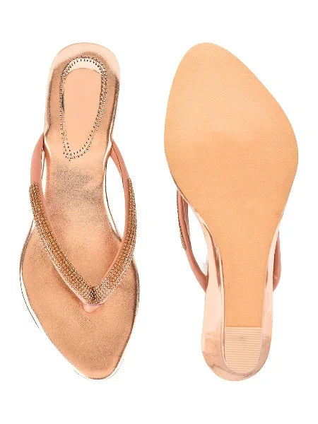 Elegant Embellished Wedge Sandals