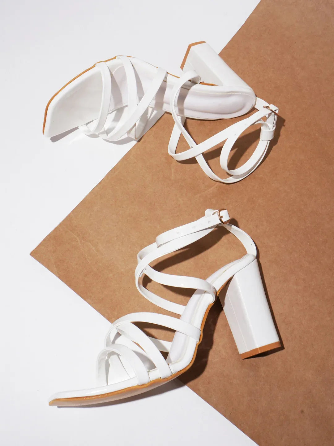 StrapAura Block Heel Sandals